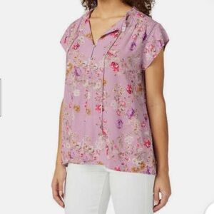💕Buffalo David Bitton NWT Floral Pink Blouse